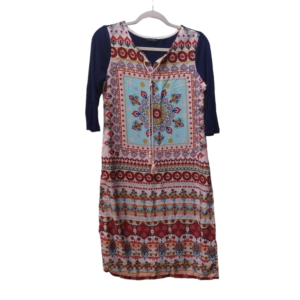 Melange Ladies 3/4 Sleeve Midi Dress